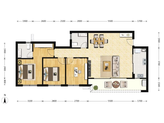 信达九珑郡--建面 93m²