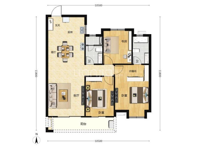 中建铂公馆--建面 126.68m²
