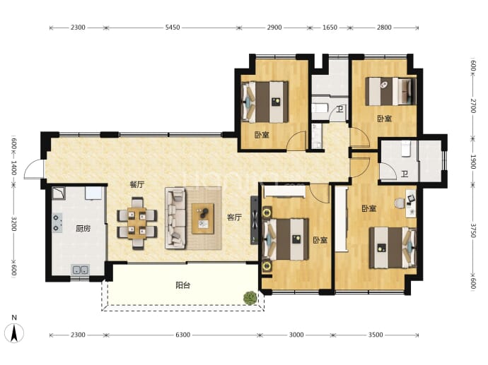 望辰府--建面 128m²