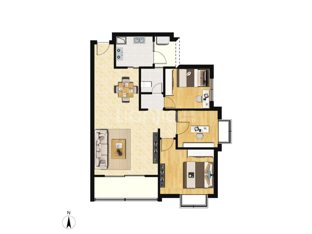 隆源国际城户型图(链家网)