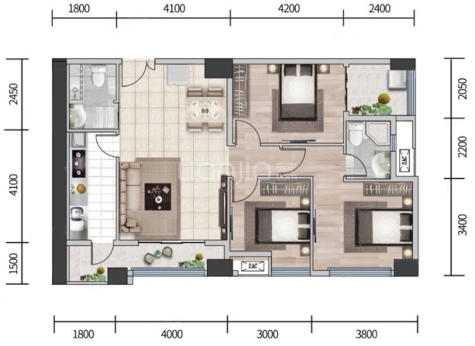 通和睿庭--建面 130.71m²