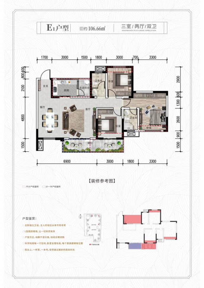 圣景·公园一号--建面 106.66m²