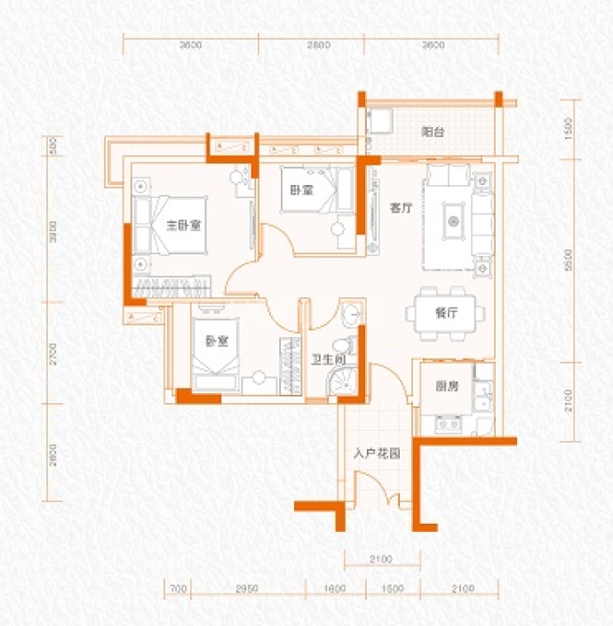 东方名都--建面 84m²
