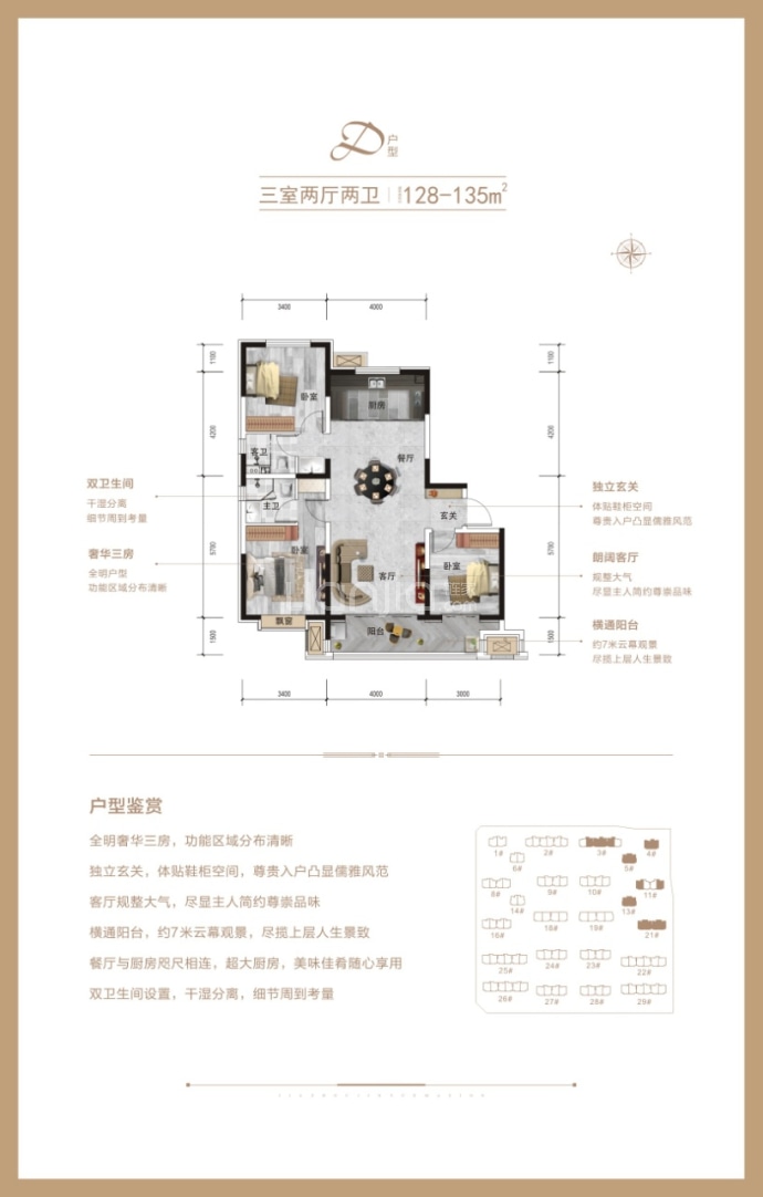 嘉洲锦悦府--建面 128m²