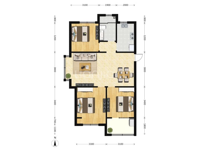 上流和苑--建面 107m²