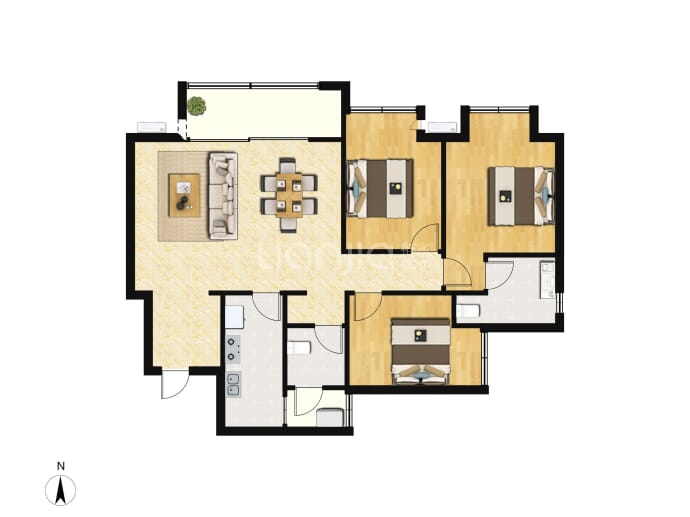 绿城春月锦庐--建面 98.61m²