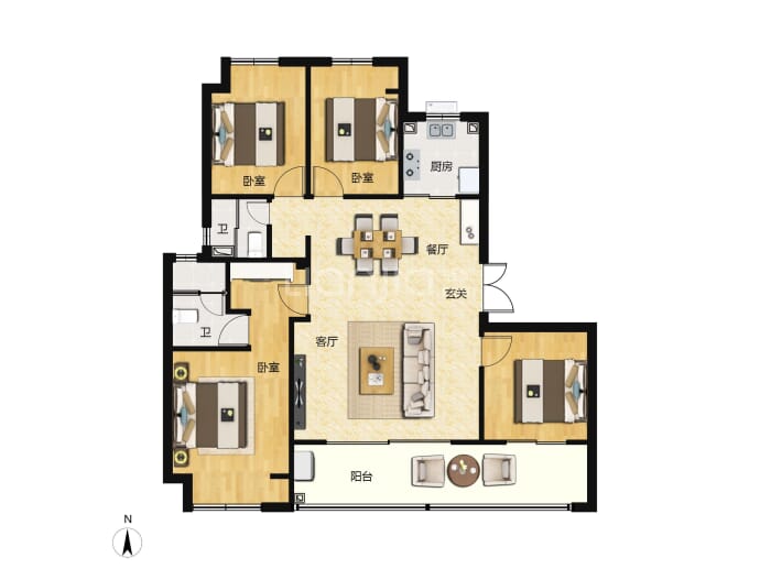 天和雅园--建面 133m²