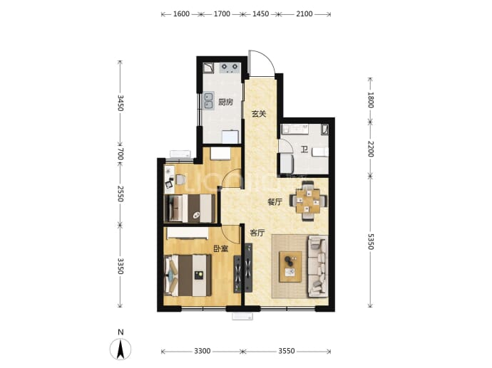 运河文化城-189--建面 80m²