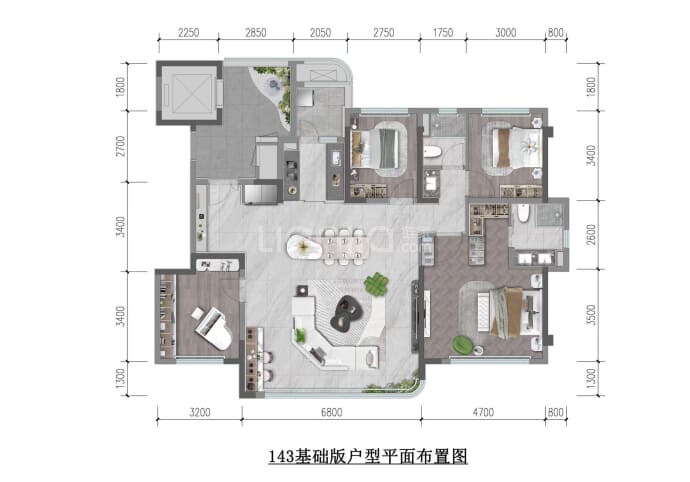 保利新川天珺--建面 143m²