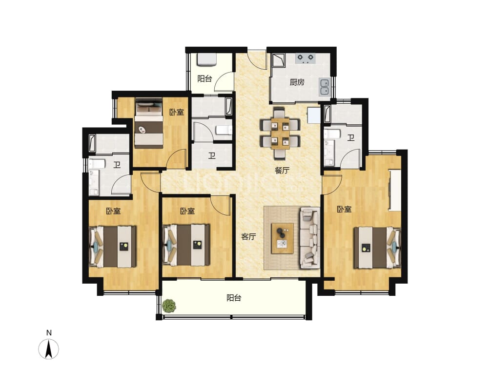 万科黄埔新城户型图(链家网)