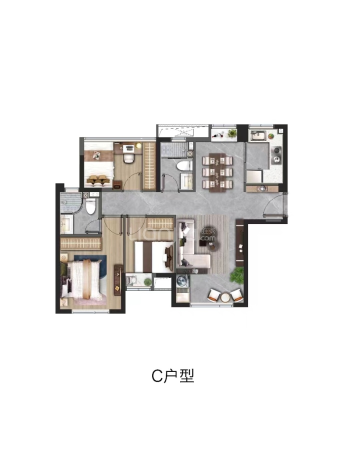 古龙书香璟园--建面 88m²