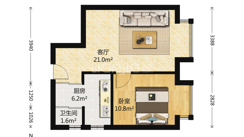 蜀都花园户型图图片