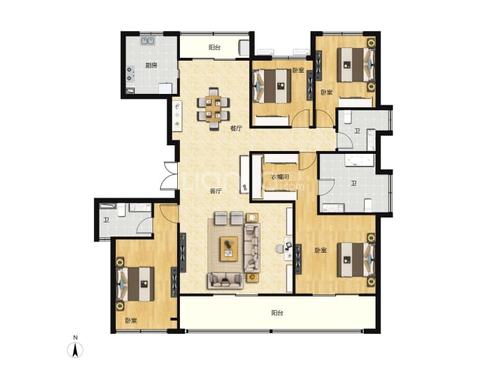 时代汀蓝--建面 196m²