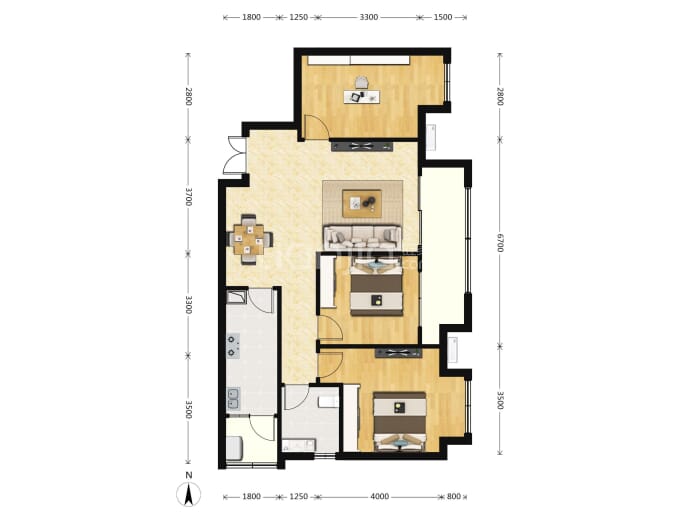 富州平顶山--建面 92m²