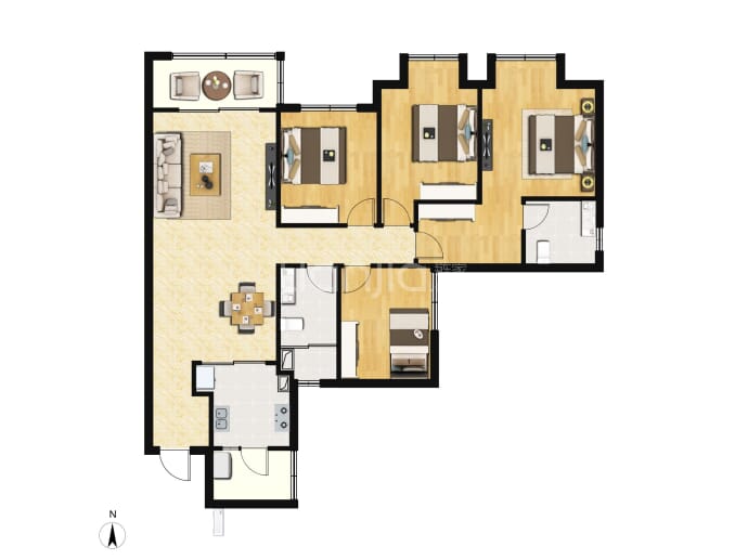 中海渝中云锦--套内 105.75m²