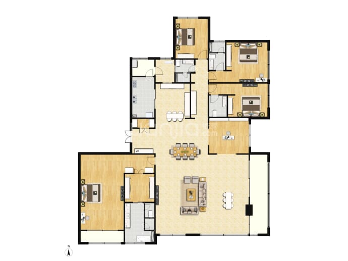 鲁能泰山7号--建面 363m²