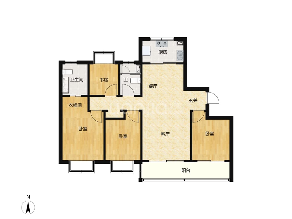 吉宝季景铭邸户型图(链家网)