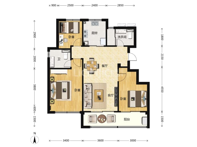 湖印晓庐--建面 97m²