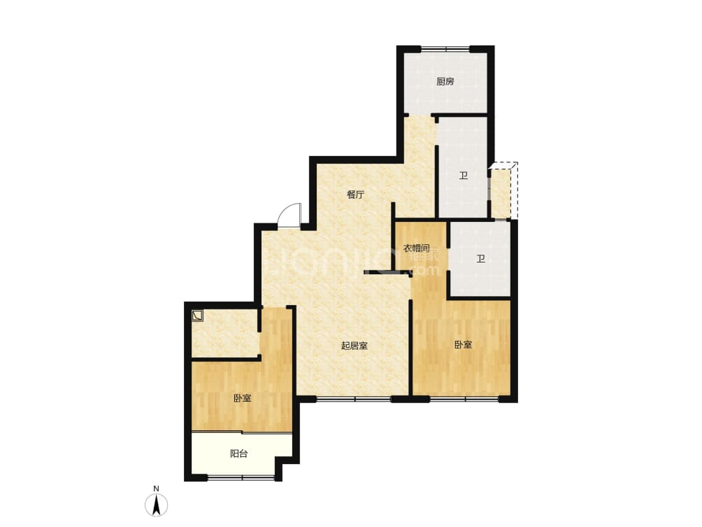 睿怡庭户型图(链家网)
