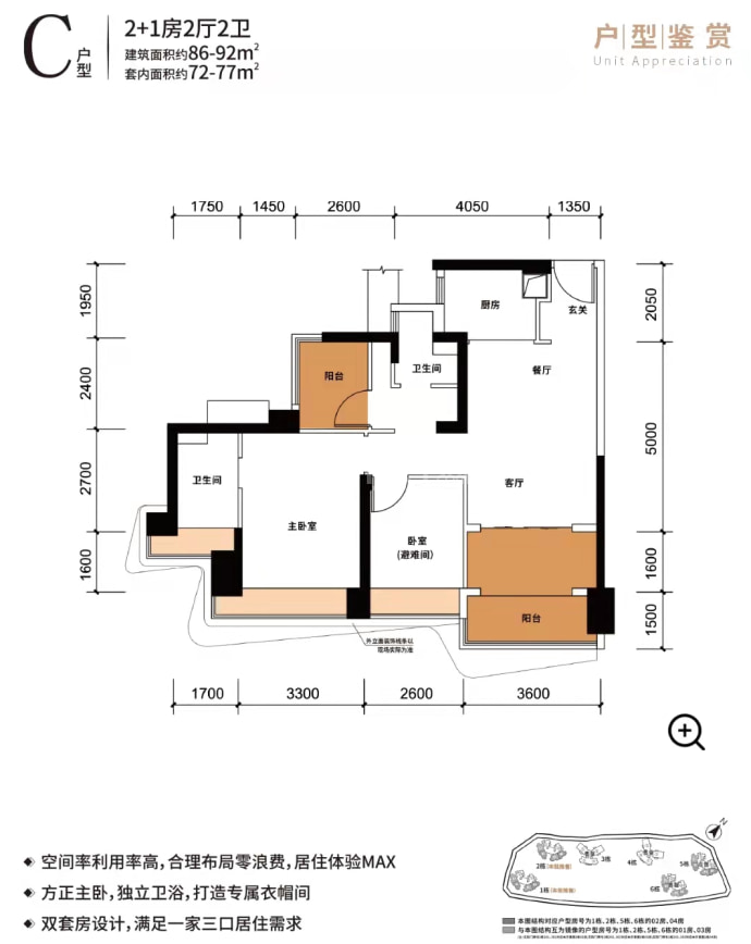 华发琴澳新城四季峰景三期--建面 86m²