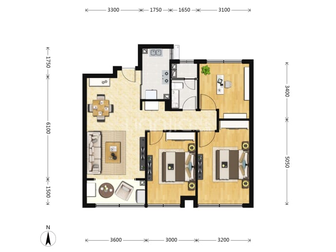 绿城桂语听澜--建面 103m²