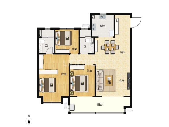 户型 户型图 平面图 690_517