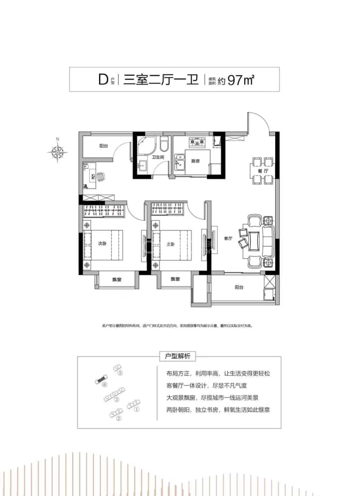 海安悦珑庭--建面 97m²