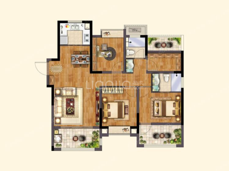熙悦d2户型户型图(链家网)