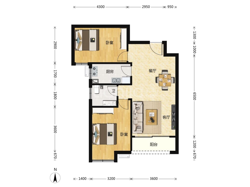 理想家园户型图(链家网)