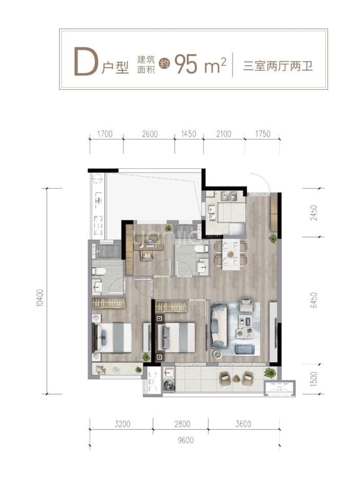 玖樟台--建面 95m²