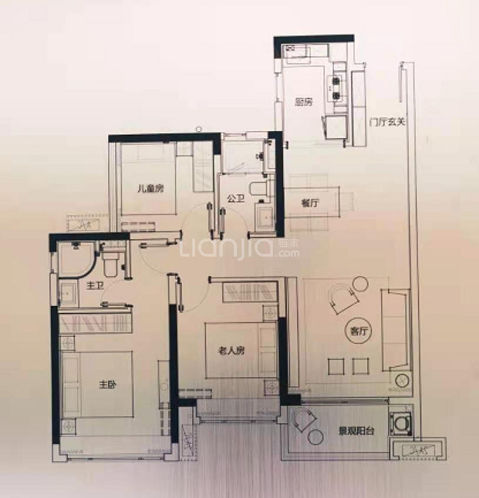 华宇凤凰艺术岛--建面 102m²