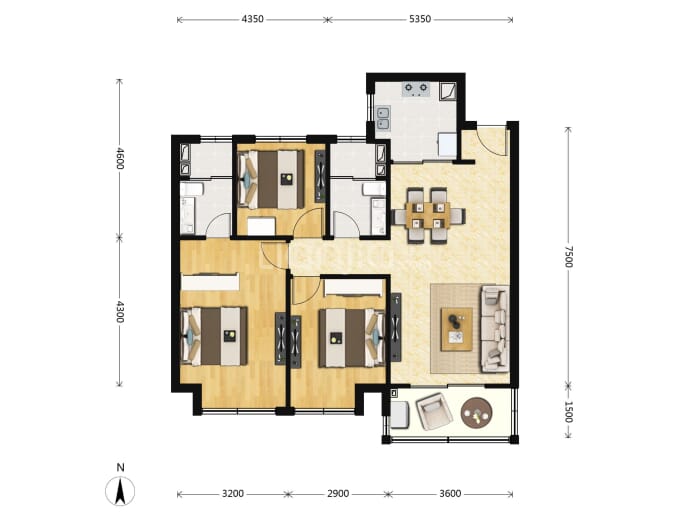 大华公园天下--建面 99m²
