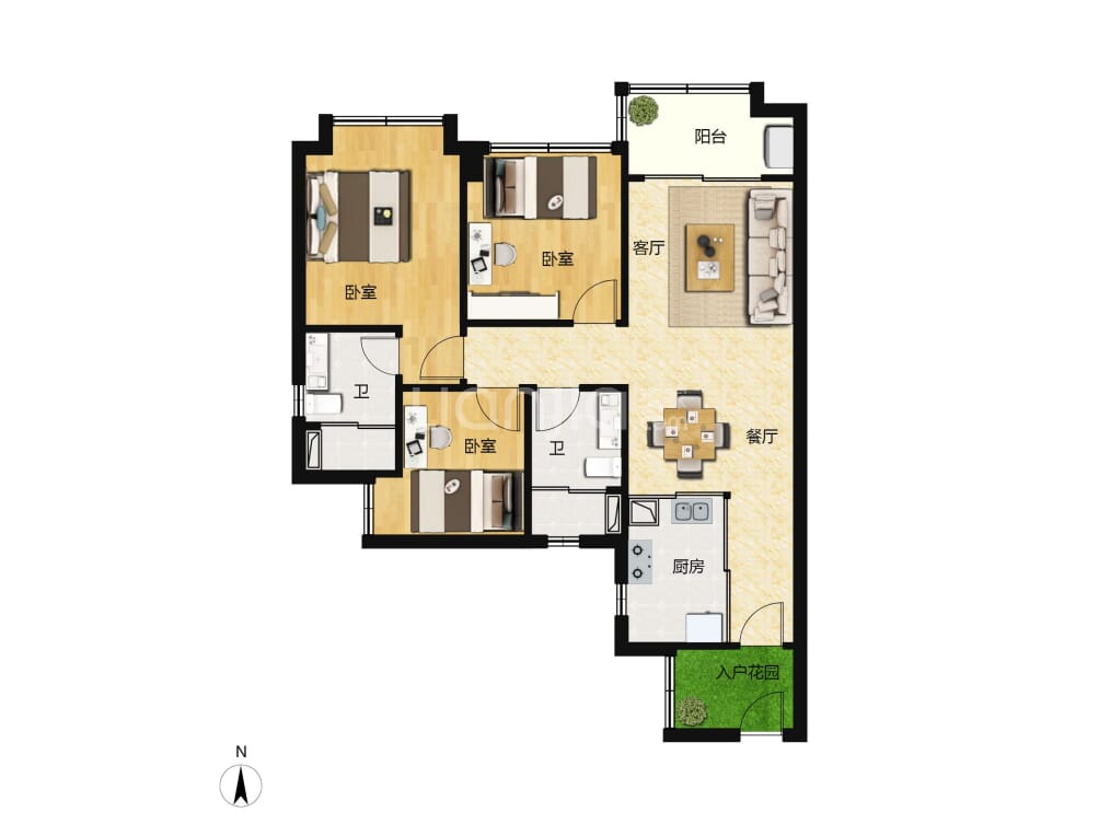 万科黄埔新城户型图(链家网)