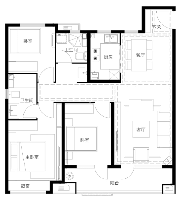 中国铁建海语城--建面 110m²