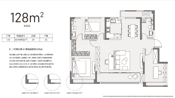 城投东方紫宸--建面 128m²