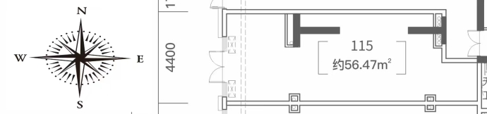 粤海城--建面 56.47m²