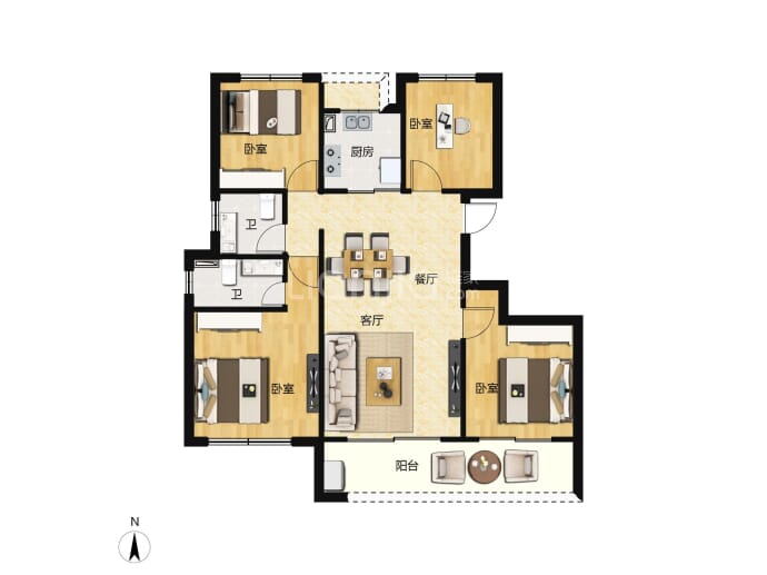 奥克斯悦云庭--建面 139m²