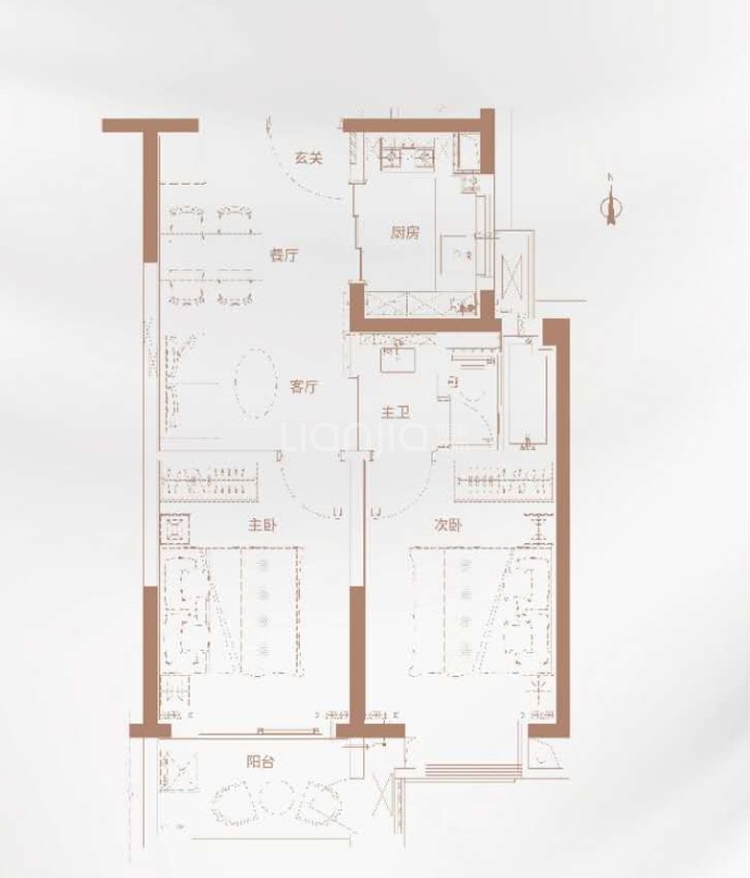 招商南山虹桥璀璨领峯--建面 70m²