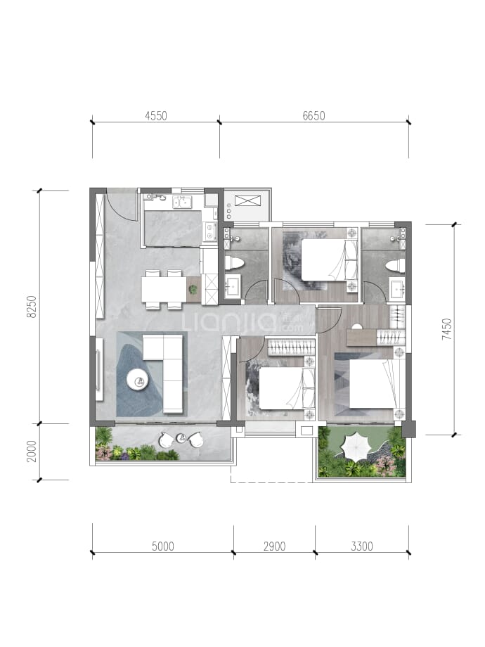 鸿瑞新玺--建面 108m²