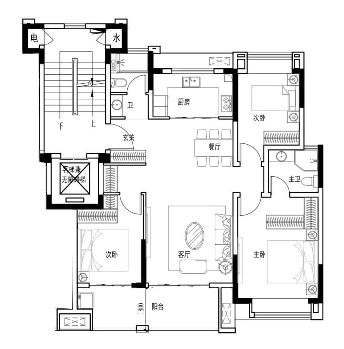 龙居雅苑--建面 110m²