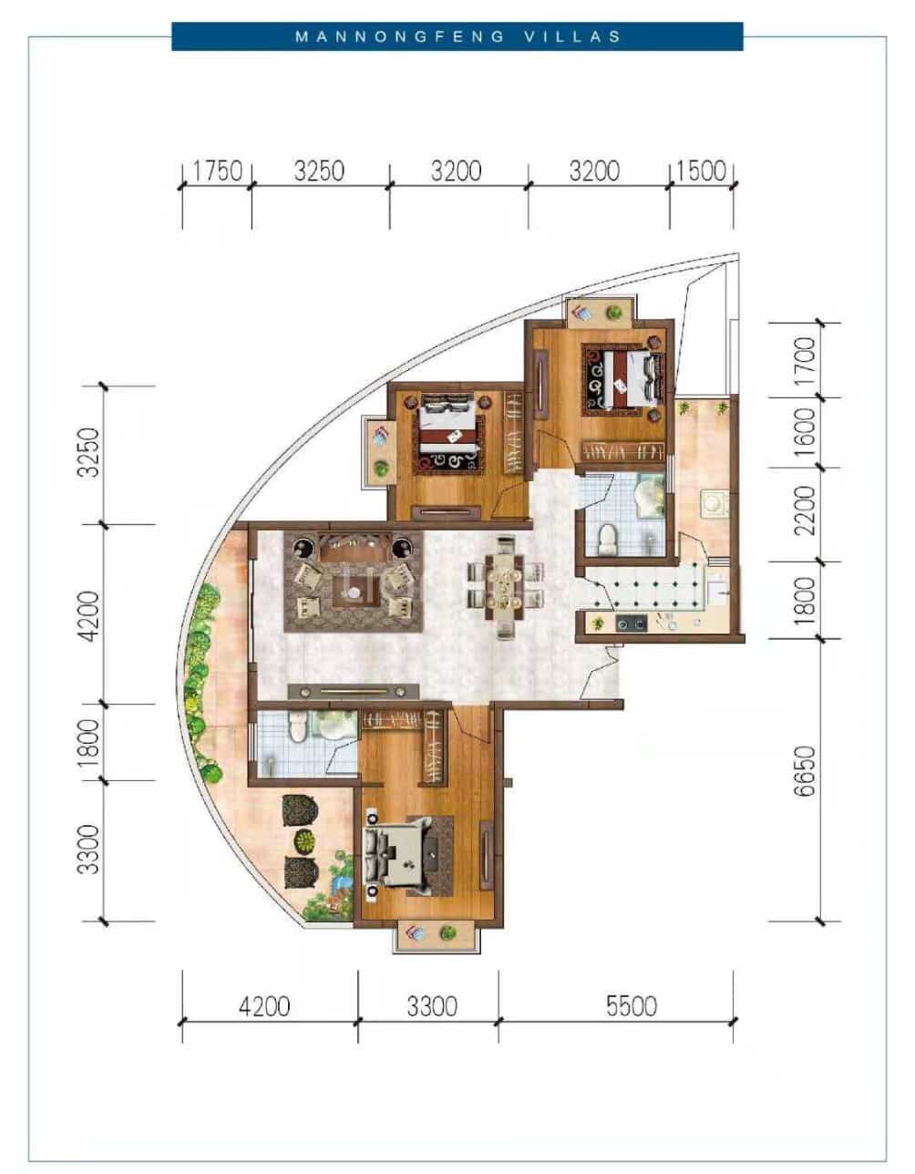 曼城户型图(链家网)
