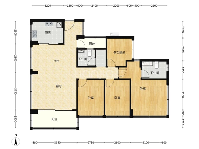 鸿荣源·珈誉玖玺--建面 122m²