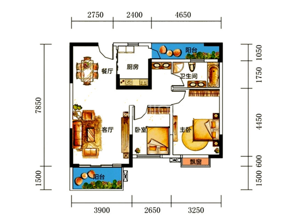 中国电建观府壹号户型图(链家网)