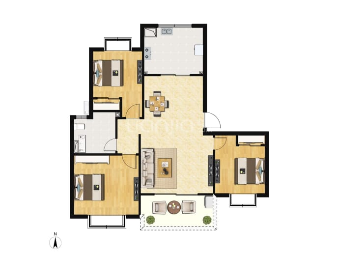 海玥瀜庭--建面 90.82m²