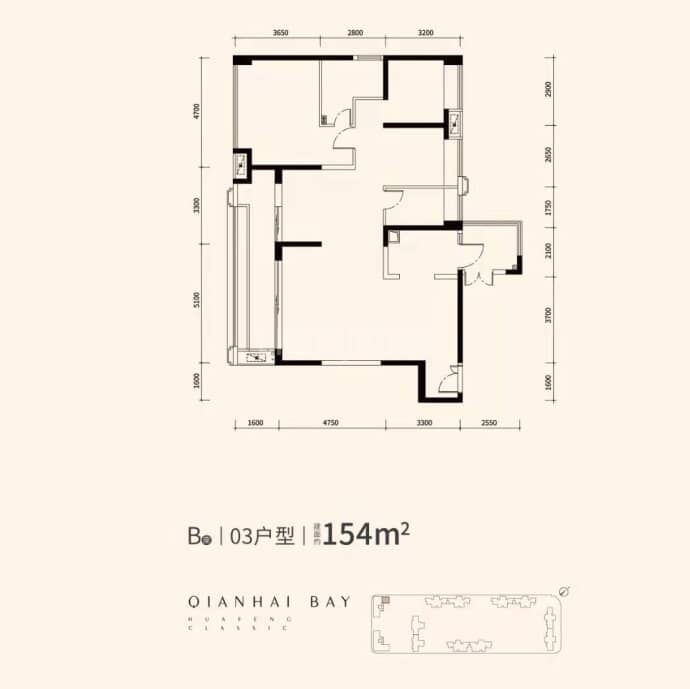 华丰前海湾·海寓--建面 154m²