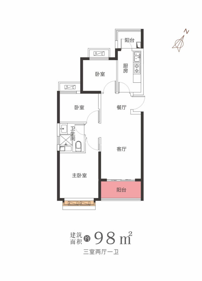 华金珺睿府--建面 98m²