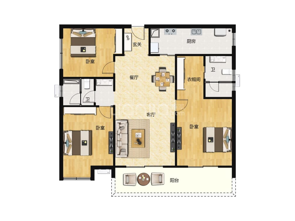 书香华府户型图(链家网)