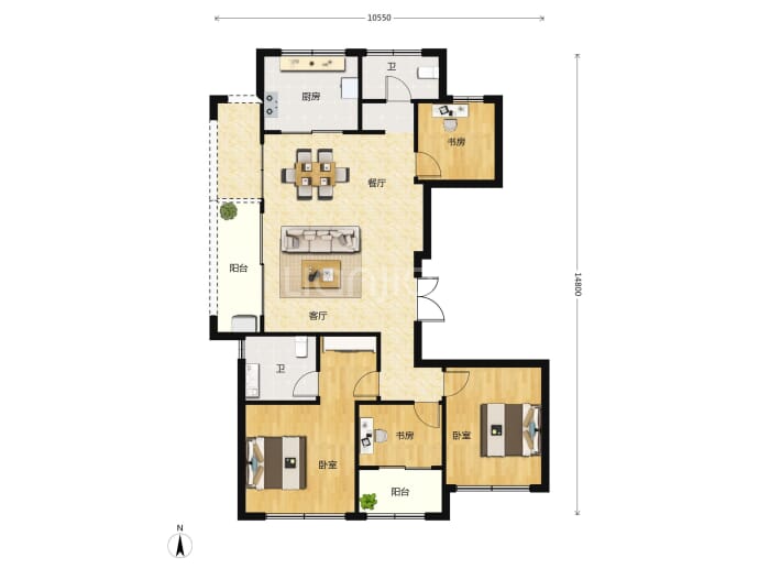 枫柏兰庭--建面 129m²