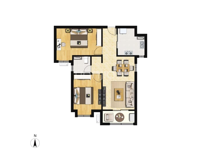 爱情·缤纷里--建面 80m²