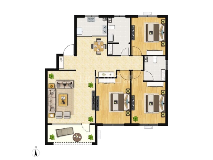 胶州湾尚合苑--建面 111m²